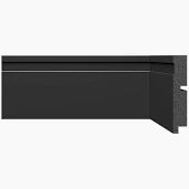 RODAPÉ FRISADO 12CM PRETO POLIESTIRENO LINHA BASE