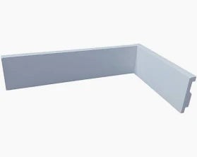 RODAPÉ LISO DE 5CM BRANCO POLIESTIRENO LINHA SLIM