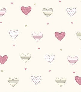 Papel de Parede Fofura Baby - Corações CÓD: FF4057