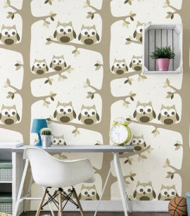 Papel de Parede Fofura Baby - Corujas CÓD: FF4045
