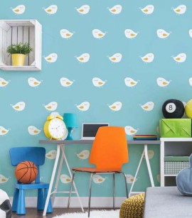 Papel de Parede Fofura Baby - Passarinhos CÓD: FF4005